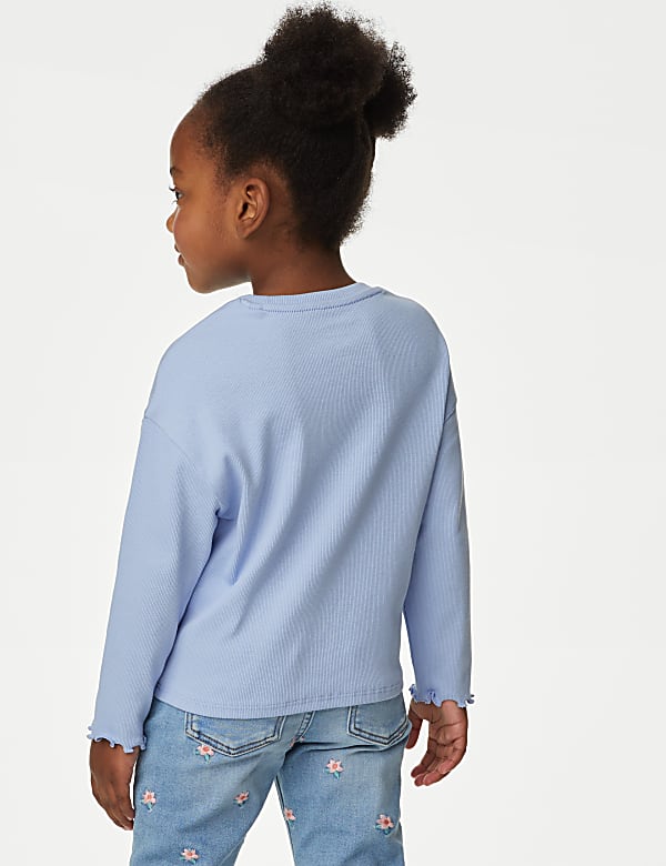 Cotton Rich Ribbed Top (2-8 Yrs) - US