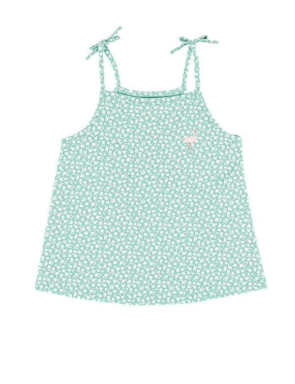 Pure Cotton Ditsy Flower Vest Top (2-7 Yrs)
