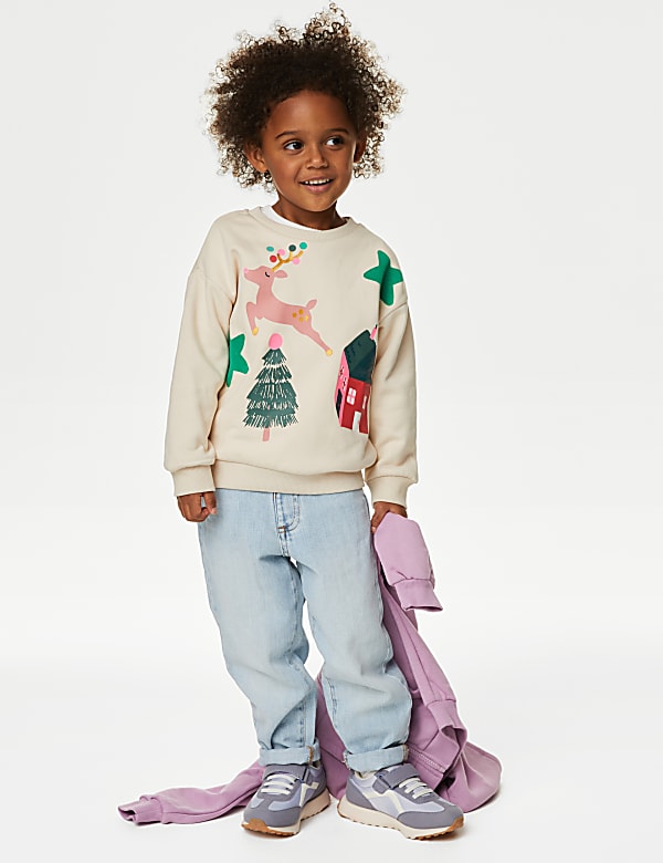 Cotton Rich Novelty Sweatshirt (2-8 Yrs)