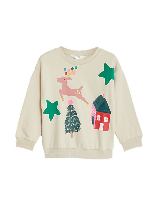 Cotton Rich Novelty Sweatshirt (2-8 Yrs)