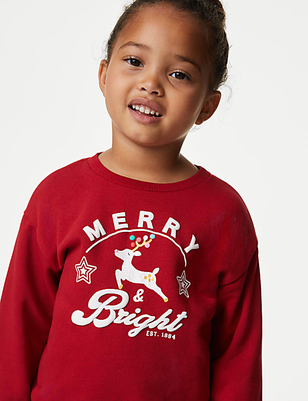 Cotton Rich Christmas Sweatshirt (2-8 Yrs)