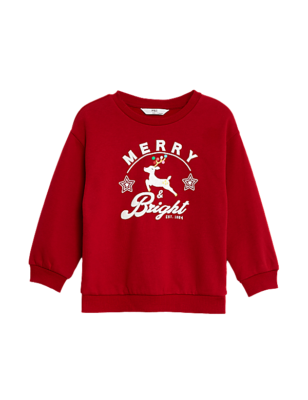 Cotton Rich Christmas Sweatshirt (2-8 Yrs)