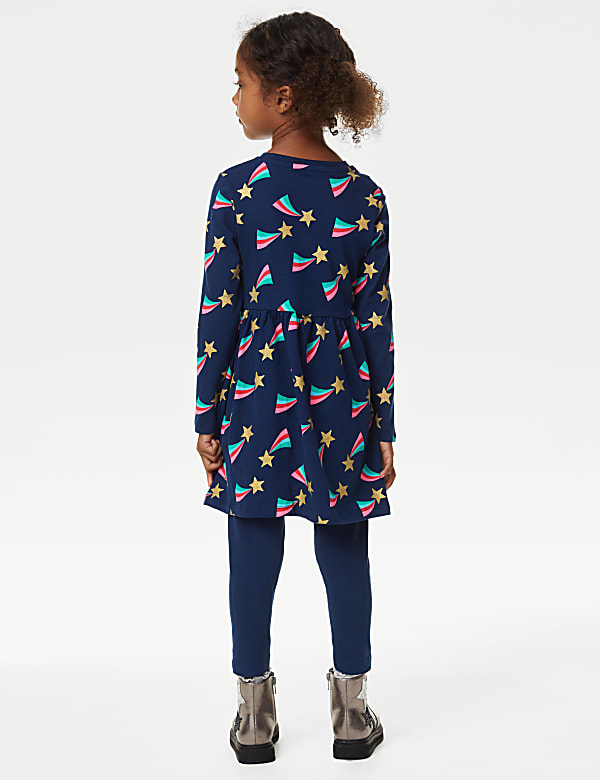 Pure Cotton Shooting Star Dress (2-8 Yrs)