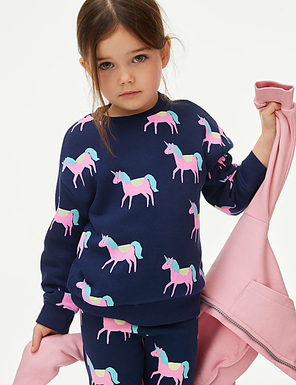 Cotton Rich Unicorn Sweatshirt (2-8 Yrs) - US