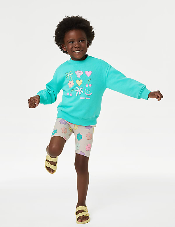 Cotton Rich Printed Sweatshirt (2-8 Yrs)