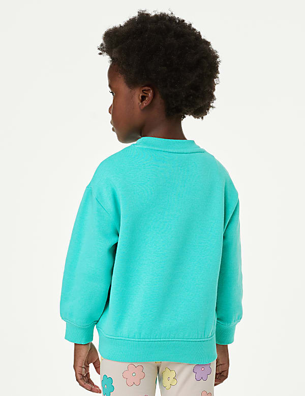 Cotton Rich Printed Sweatshirt (2-8 Yrs)
