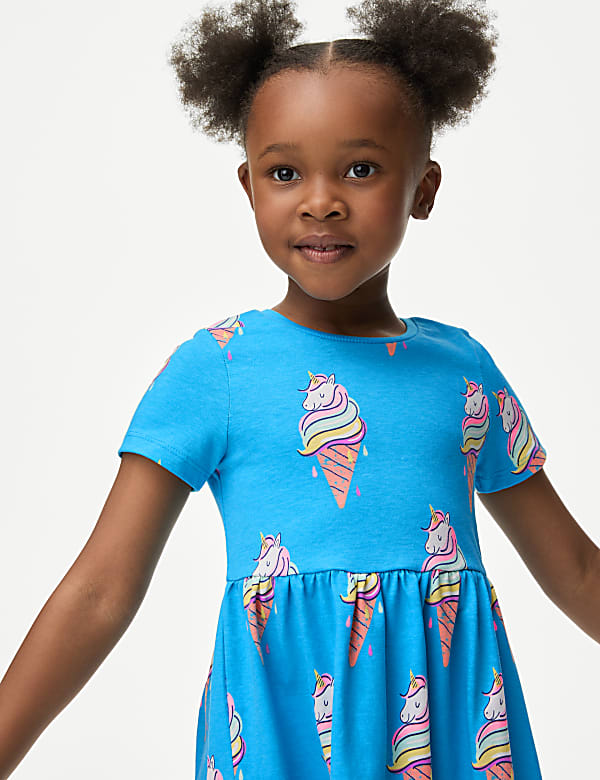 Pure Cotton Printed Dress (2-8 Yrs)