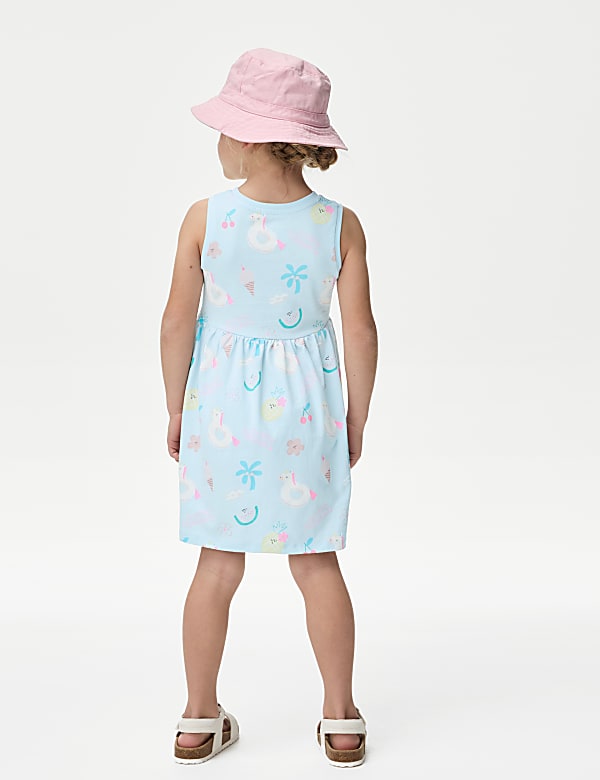 Zuiver katoenen jurk met print (2-8 jaar) - BE