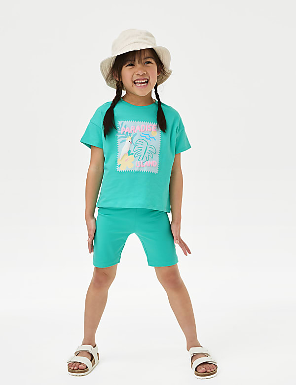Pure Cotton Slogan T-Shirt (2-8 Yrs)