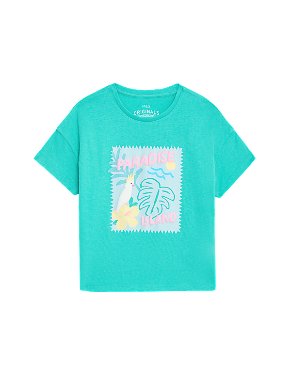 Pure Cotton Slogan T-Shirt (2-8 Yrs)