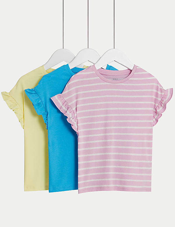 3pk Pure Cotton T-Shirts (2-8 Yrs) - GR