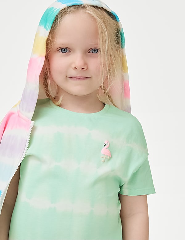Pure Cotton Flamingo T Shirt (2-8 Yrs) - US