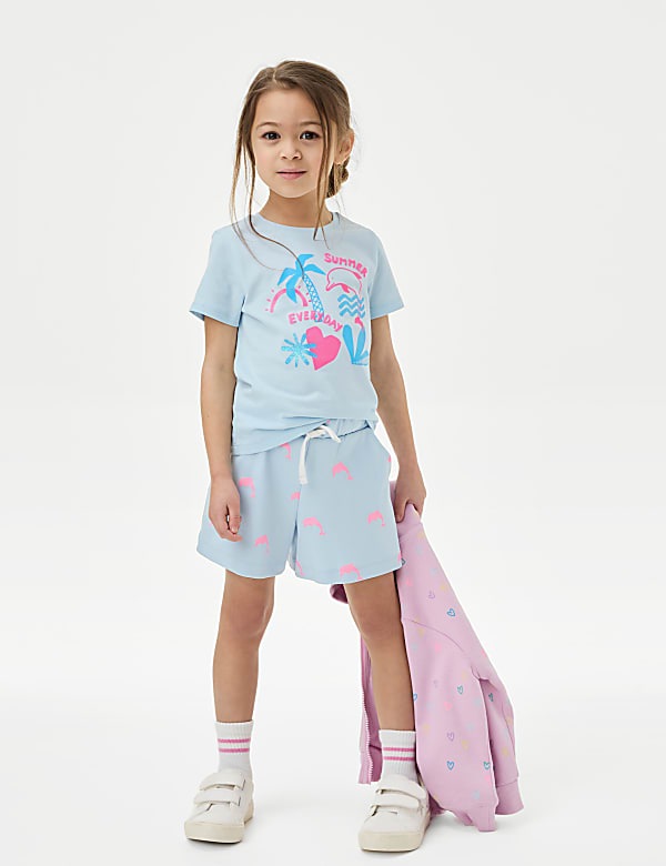 Pure Cotton Printed Slogan T Shirt (2-8 Yrs)