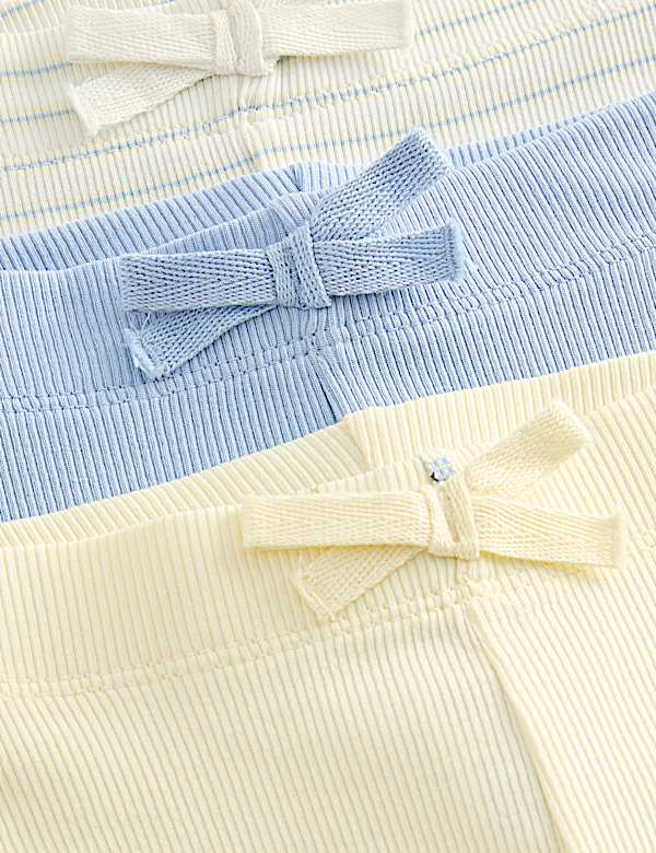 3 Pack Cotton Rich Floral & Striped Leggings (2-8 Yrs)