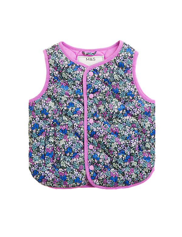 Floral Padded Gilet