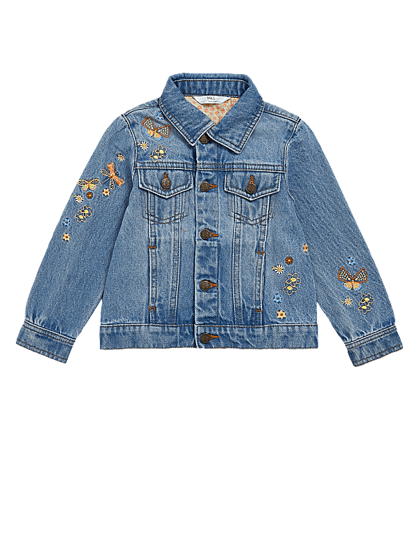 Embroidered Denim Jacket(2-7 Yrs)