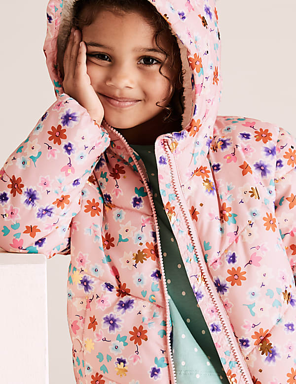 Stormwear™ Padded Floral Print Coat (2-7 Yrs)