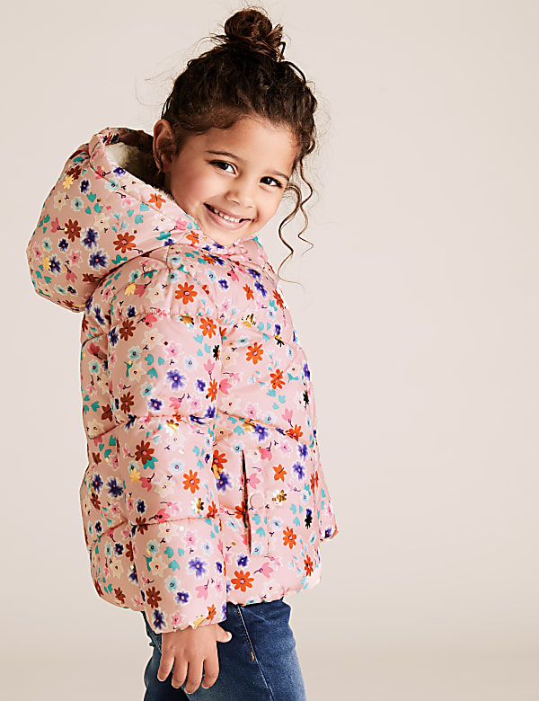 Stormwear™ Padded Floral Print Coat (2-7 Yrs)