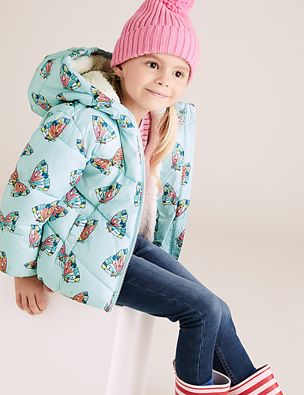 Stormwear™ Butterfly Print Padded Coat