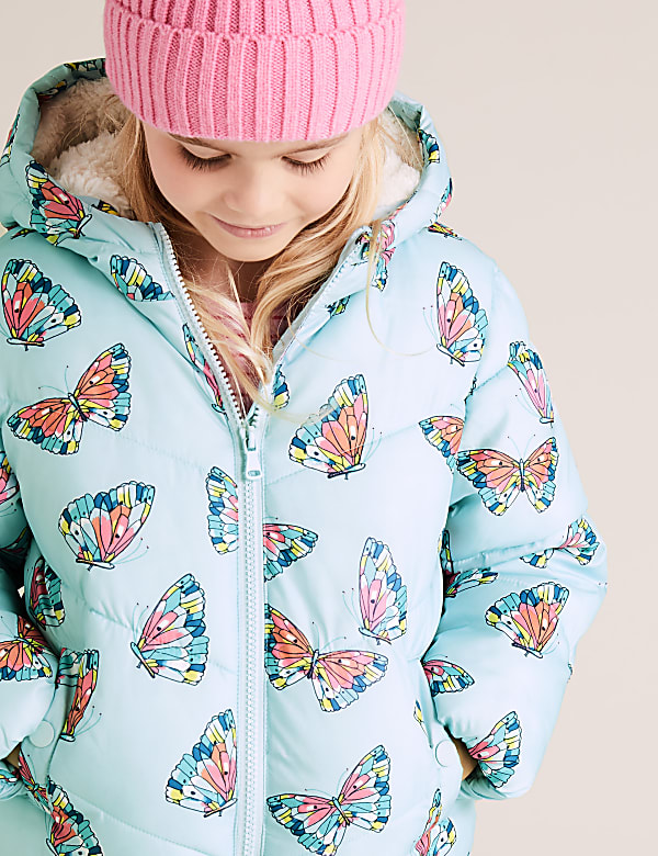 Stormwear™ Butterfly Print Padded Coat