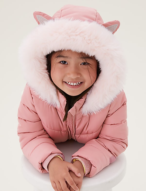 Buy Stormwear Faux Fur Lined Hooded Padded Coat 2 7 Yrs at Marks Spencer