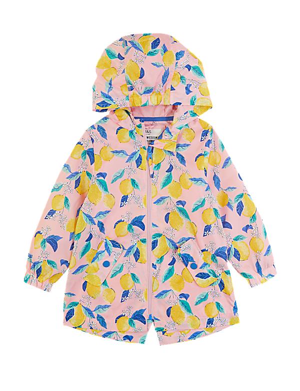 Lightweight Lemon Print Parka (2-7 Yrs)