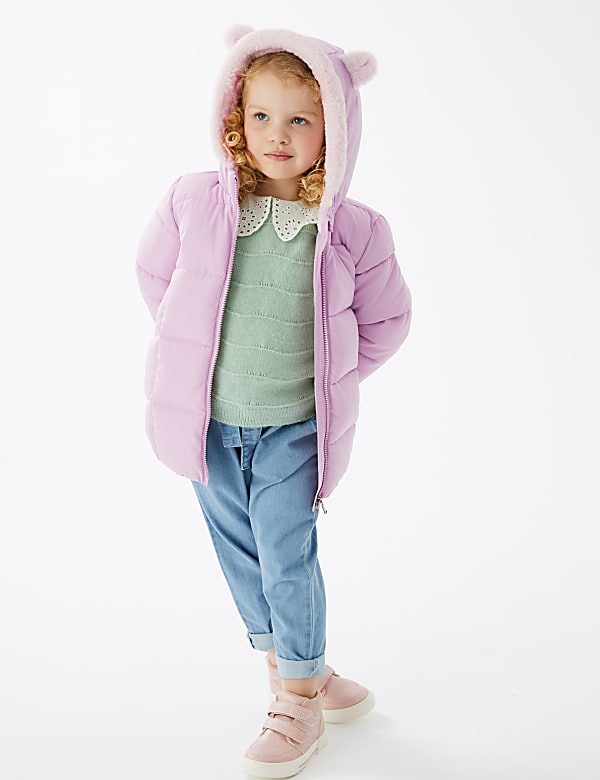 Παλτό Stormwear™ σε μακριά γραμμή με ενίσχυση και αυτάκια (2-7 ετών) - GR