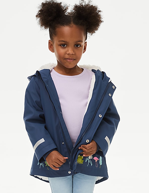 Stormwear™ Floral Hooded Fisherman Coat (2-8 Yrs)