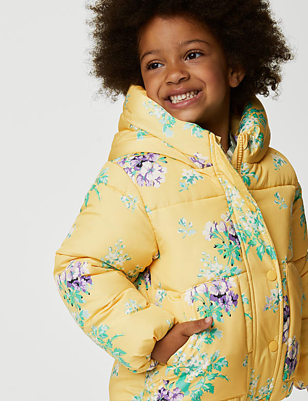 Stormwear Floral Padded Hooded Coat 2 8 Yrs