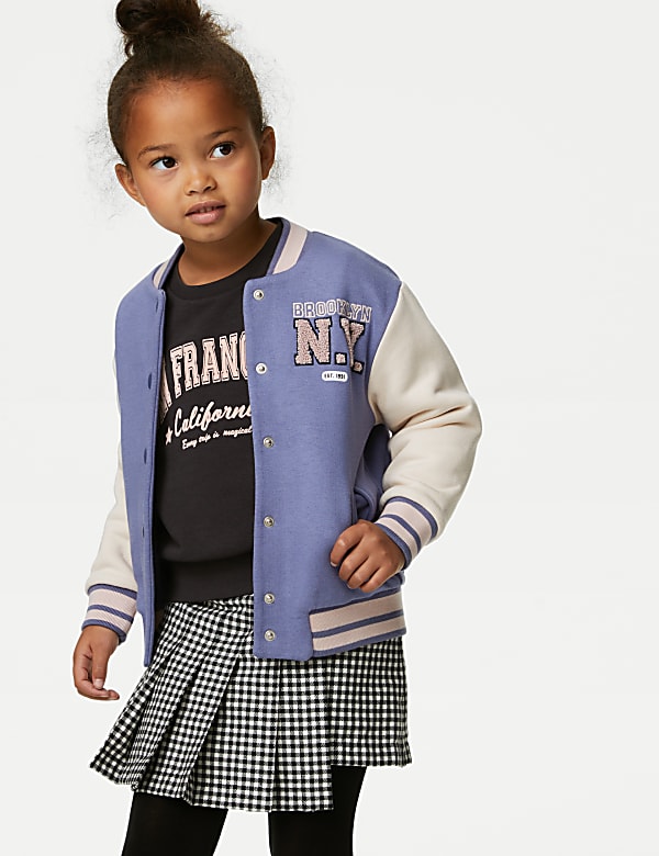 Cotton Rich Embroidered Bomber (2-8 Yrs)