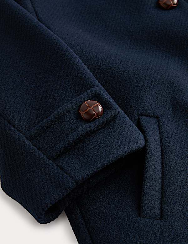 Kurtka dwurzędowa z kołnierzem Peter Pan (1–10 lat) - PL