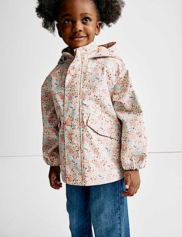 Veste à capuche à motif petites fleurs dotée de la technologie Stormwear™ (du 2 au 8 ans) - LU