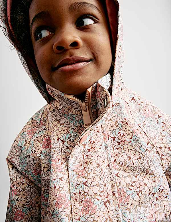 Veste à capuche à motif petites fleurs dotée de la technologie Stormwear™ (du 2 au 8 ans) - LU