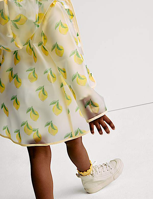 Lemon Print Hooded Raincoat (2-8 Yrs) - JP