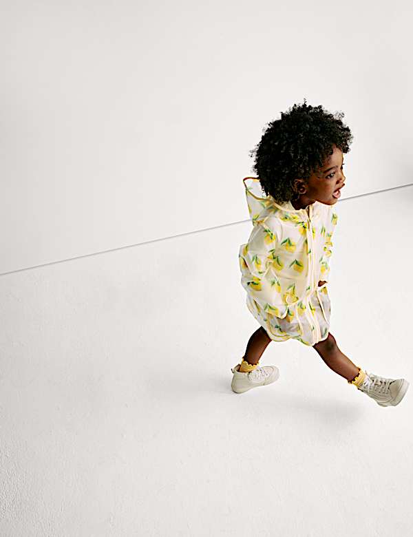 Lemon Print Hooded Raincoat (2-8 Yrs) - JP