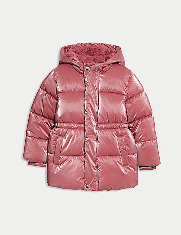 Metallic Waisted Hooded Parka (2-8 Yrs)