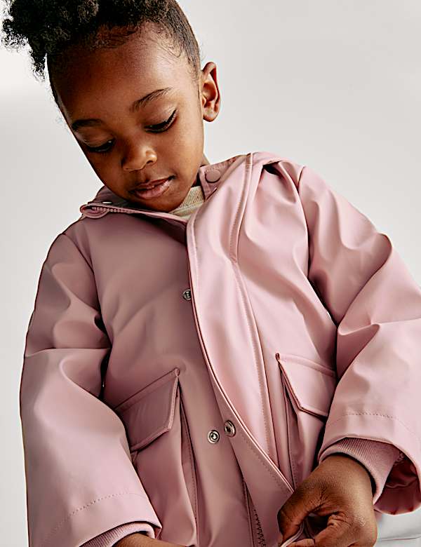 Abrigo estilo pescador con capucha (1-8 años) - US