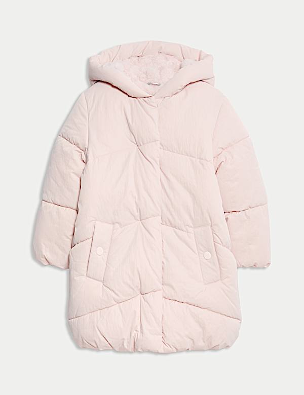 Gewatteerde lange jas met Stormwear™ en capuchon (2-8 jaar) - NL