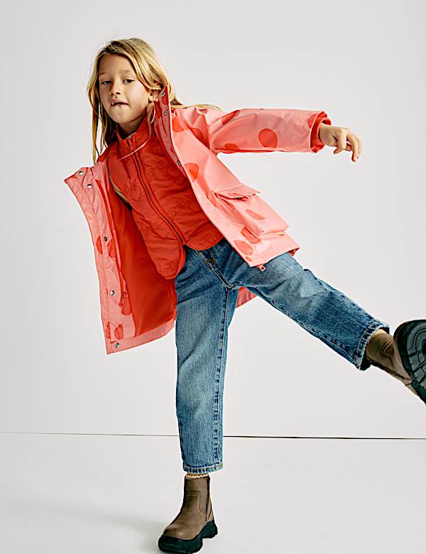 3 in 1 Polka Dot Fisherman Coat (2-8 Years) - PT