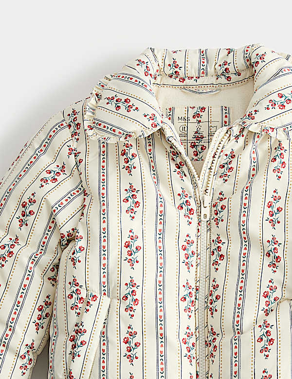 Floral Quilted Jacket (2-8 Yrs)