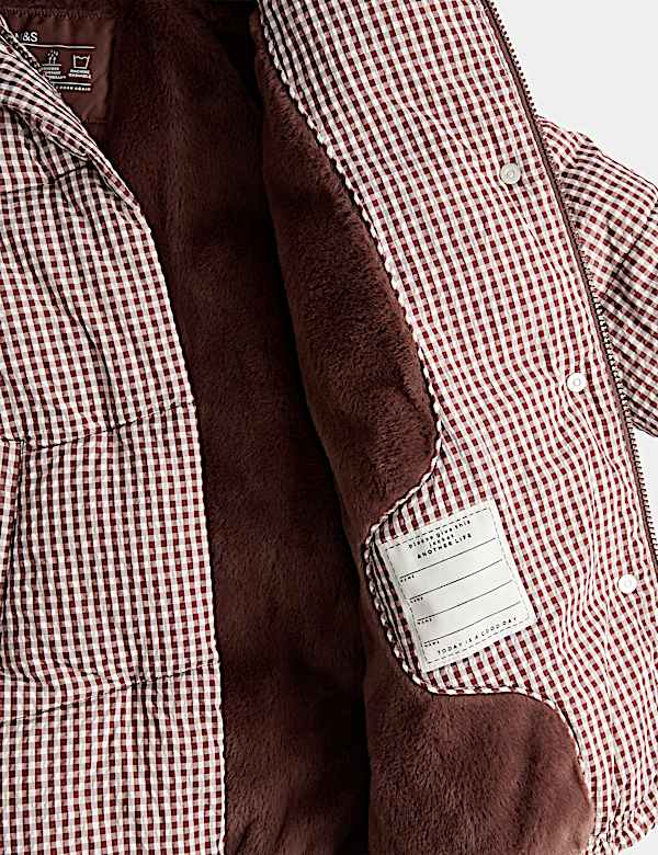 Gingham Padded Coat (2-8 Yrs) - NZ
