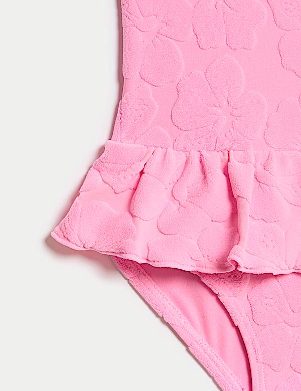 Floral Textured Frill Swimsuit (2-8 Yrs) - KR
