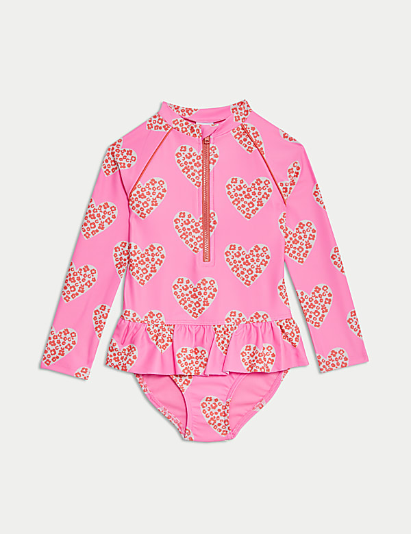 Heart Print Swimsuit (2-8 Yrs) - KR