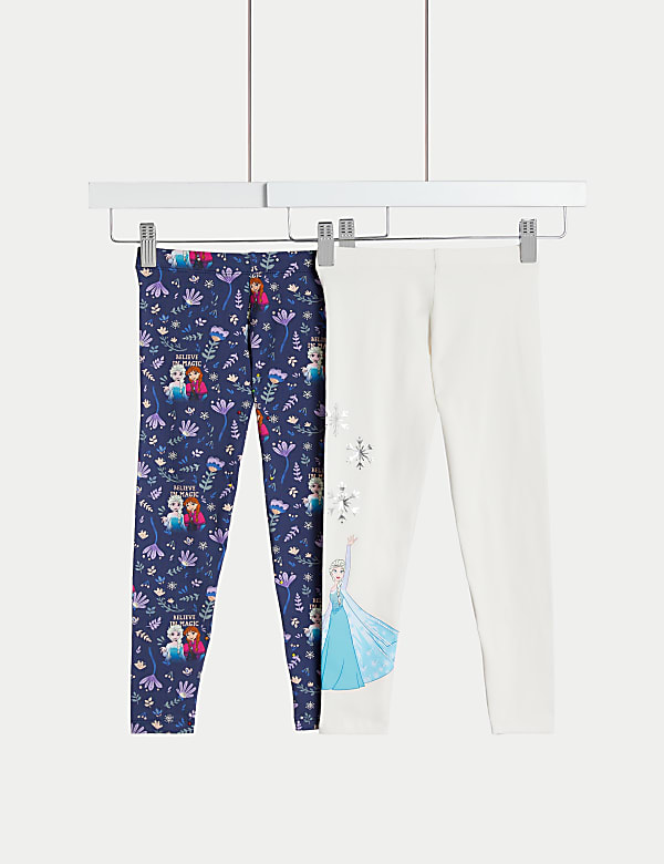 Lot de 2&nbsp;leggings en coton à motif La Reine des neiges™ de Disney (du 2 au 8&nbsp;ans) - LU