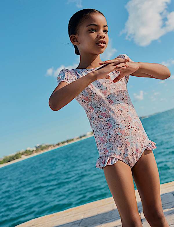 Maillot de bain à petit motif fleuri (du 2 au 8 ans) - LU