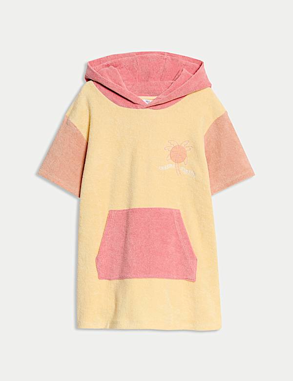 Pure Cotton Colourblock Poncho (2-8 Yrs) - KG