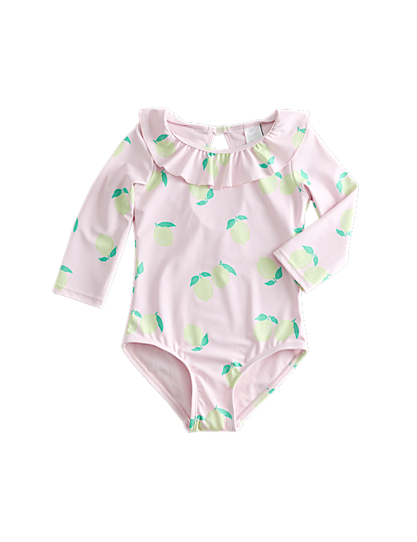 Lemon Long Sleeve Swimsuit (2-8 Yrs)
