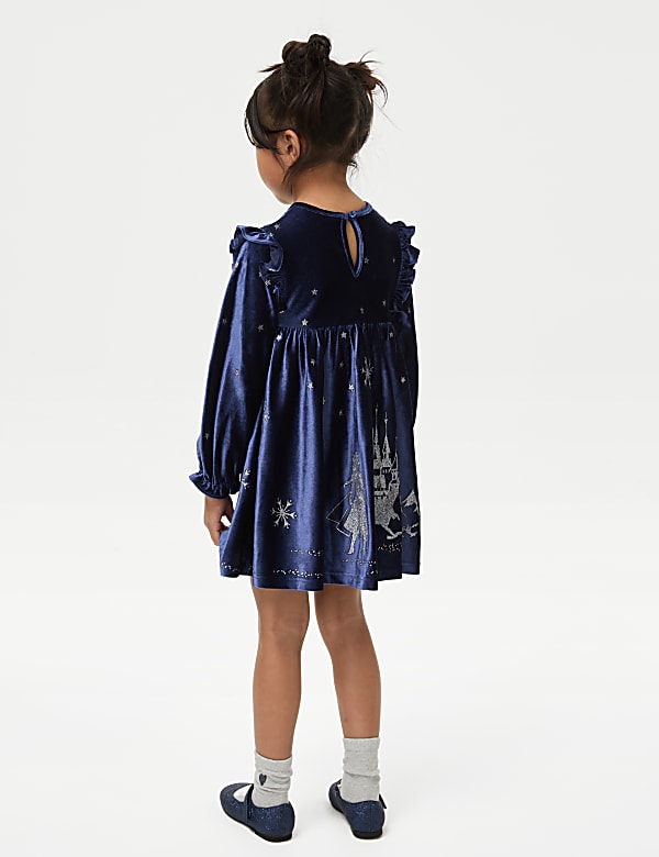 Velvet Frozen Glitter Party Dress (2-8 Yrs)