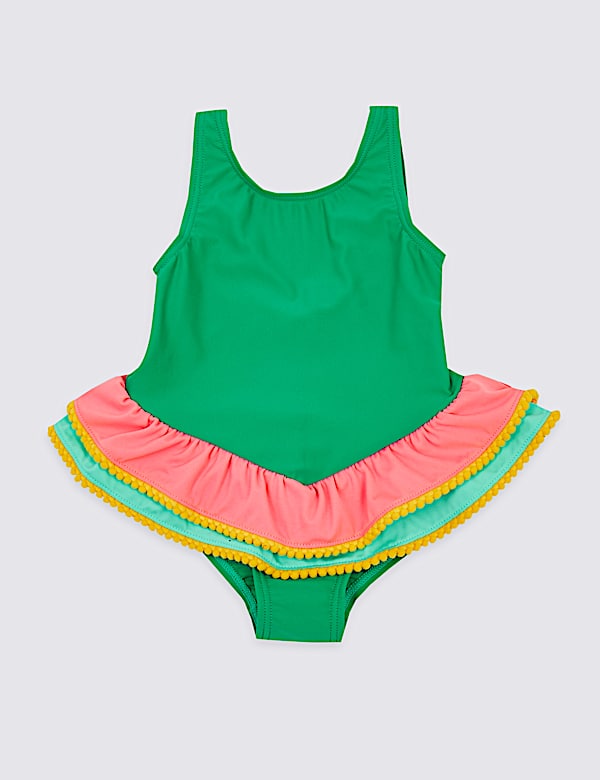 Colour Block Frill Swimsuit (3 Months - 7 Years)