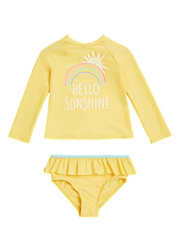 2pc Rainbow Print Rash Vest Set (2-7 Yrs)